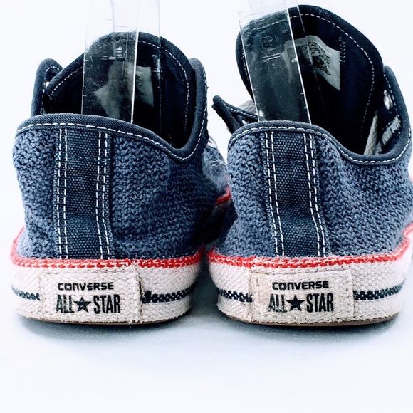 Converse Mens Chuck Taylor All Star Blue Knit Mesh Retro Low Chuckout Sz 12 - Picture 7 of 10